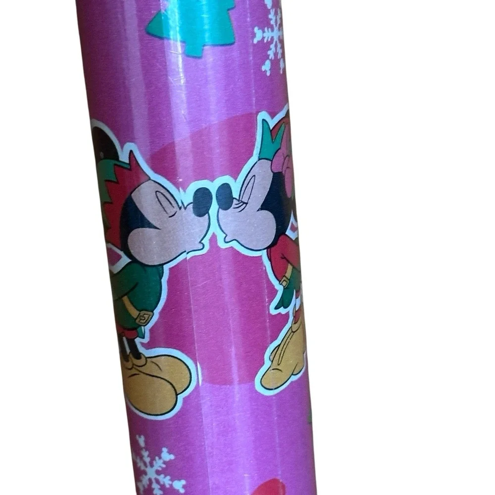 Vintage Disney Christmas Wrapping‎ Paper Mickey & Minnie Mouse 60 Sq ft Sealed